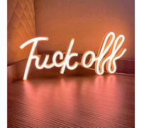 Fuck Off LED Neon Sign for Wall Decor USB Adjustable Brightness Living Room Bars Pub Club Gatherings Art Wall Decor