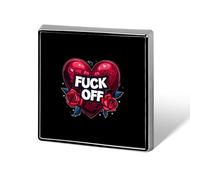 Fuck Off Square Badge Personalized Button Brooch Lapel Pins Brooches for Women Men