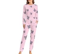 Fuck Off Women's Pajama Set Two Piece Loungewear Long Sleeve Top Pant Sleepwear