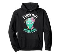 Fuck People Alien Funny I Hate People Gift Pullover Hoodie