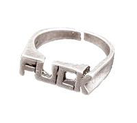 FUCK RING, Middle Finger Ring - Funny Ring • Fuck Off Ring • Chunky Ring • Ring For Men • Minimalist • Unisex Ring • Adjustable • QD343