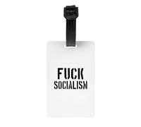 Fuck Socialism Luggage Identifier Tag Personal Belongings Card Name ID Label Travel Bag Tag