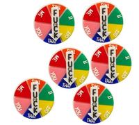 Fuck Spinner Magnet, Mood Expressions Emotional Fridge Magnet, Interactive Spinning Prize Wheel Magnet for Refrigerator, Office, Locker Decor(6pcs)