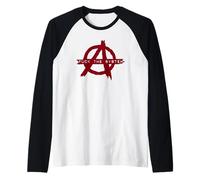 Fuck The System Anarchy Symbol T-shirt For Adults Raglan Baseball Tee