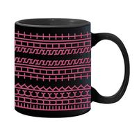 Fuck This Shit Mug, Novelty Creativity Funny Ceramic Coffee Mug, Funny Gift Idea Cup Tea Coffee, 11oz Mug, Suitable Gifts for Work Bestie, Friends and Colleagues (Black and Pink)