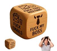 Fuck Work Dice, Bold & Funny Fuck Work Dice, Office Stress Relief, Six Savage Sayings Say Goodbye To Work Stress, Cheeky Desk Accessory, Funny Office Gifts, Gag Gift For Coworkers Boss (1 PCS)