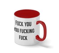 Fuck You Fucking Fuck Inspired Samantha Chaitanya Divorce White Coffee Mug with Red Rim & Handle
