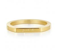 Fuckit Strip Ring - Stainless Steel Hexagon Ring for Women Men, Funny Engraved Fuck It Anxiety Rings, Statement Ring Positive affirmation jewelry (Gold, 12)