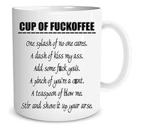 Fuckoffee C*nt Coffee Mug Rude Funny Novelty Christmas Secret Santa Gift Idea Work Mug Office Colleague Co Worker Birthday Present Humour Profanity Present Friend Housewarming Gift Joke WSDMUG1712