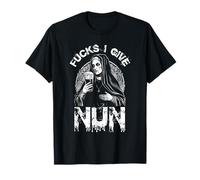 FUCKS I GIVE Nun Defiant Nun Rebell Rebellious Funny T-Shirt