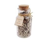 Fucks to Give, 5Oz Letter Jar of Fun, Funny Letter Jar Gift Jar, Wooden Cutout Hollow Letter Piece Release Pressure Bad Mood Vent Spoof Funny Gift for Friends