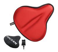 FUCNEN Padded Gel Seat Cover For Women/Man - Large Bicycle Gel Saddle Covers - Wide Comfortable Bike Seat Cushion For Exercise, Stationary, Spinning Cycling - 27 x 25CM