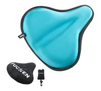 FUCNEN Padded Gel Seat Cover For Women/Man - Large Bicycle Gel Saddle Covers - Wide Comfortable Bike Seat Cushion For Exercise, Stationary, Spinning Cycling - 27 x 25CM