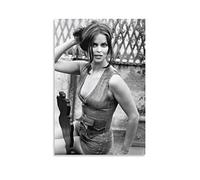 Fucoming Barbara Bach (2) Vintage Poster, Canvas Hanging Print Paint Art Aesthetic Posters for Bedroom Living Room Wall Decor 12x18inch(30x45cm)