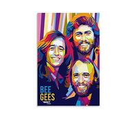 Fucoming Bee Gees Art Vintage Poster, Canvas Hanging Print Paint Art Aesthetic Posters for Bedroom Living Room Wall Decor 08x12inch(20x30cm)