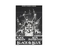 Fucoming Black Sabbath & Blue Öyster Cult Live in Concert Poster Vintage Poster, Canvas Hanging Print Paint Art Aesthetic Posters for Bedroom Living Room Wall Decor 16x24inch(40x60cm)