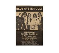 Fucoming Blue Öyster Cult Music Poster Vintage Poster, Canvas Hanging Print Paint Art Aesthetic Posters for Bedroom Living Room Wall Decor 16x24inch(40x60cm)