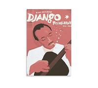 Fucoming Django Reinhardt Jazz Music Poster Vintage Poster, Canvas Hanging Print Paint Art Aesthetic Posters for Bedroom Living Room Wall Decor 08x12inch(20x30cm)