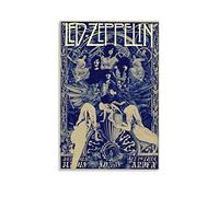Fucoming Led Zeppelin Band Retro Poster Vintage Poster, Canvas Hanging Print Paint Art Aesthetic Posters for Bedroom Living Room Wall Decor 20x30inch(50x75cm)