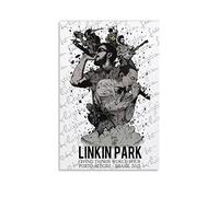 Fucoming Linkin Park LIVING THINGS WORLD TOUR Poster Vintage Poster, Canvas Hanging Print Paint Art Aesthetic Posters for Bedroom Living Room Wall Decor 16x24inch(40x60cm)