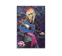 Fucoming Michael Monroe Hanoi Rocks Band Vintage Poster, Canvas Hanging Print Paint Art Aesthetic Posters for Bedroom Living Room Wall Decor 12x18inch(30x45cm)