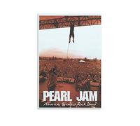 Fucoming Pearl_Jam Rock Band Vintage Poster, Canvas Hanging Print Paint Art Aesthetic Posters for Bedroom Living Room Wall Decor 12x18inch(30x45cm)