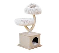 Fudajo Cat Tree Branch Design 95 cm with Plush and Sisal Scratch Tree with Cat House and Cave Den