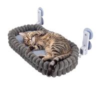 Fudajo Cat Window Hammock 30 x 60 cm Dark Grey, Hammock up to 10 kg, Cat Bed Space-Saving Window Perch with Suction Cups