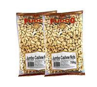 Fudco Jumbo Cashew Nuts | 700g | Cashew Nuts | Healthy Nuts | High Fibre | High Protein | Perfect for Snacking | Each 700G | Pack of 2