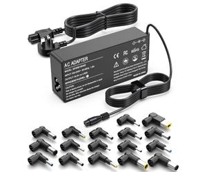 FUDCOCWN 90W Universal Laptop Charger UK AC Power Adapter | Compatible with Sony & most 19.5V laptops, Includes 17 interchangeable tips