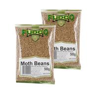 Fudco's Moth Beans 500G Whole Brown Beans Product Of India Pack Of 2