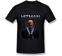 fude Men's 2015 Hitman Agent 47 Film T Shirts Black XXL