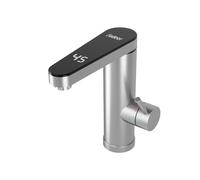 Fudeer Instant Hot Water Faucet 220V, 3.3KW Bathroom Electric Water Heater Tap with Digital Display (30-45℃),Fast Heating, 120° Rotatable Spout, 304 Stainless Steel, Energy Saving & Safe Protection