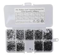 Fudeshe 1000Pcs Tiny Electronic Self-Tapping Machine Screws,M1 M1.2 M1.4 M1.7 Small Screws Assortment Kit,Miniature Phillips Replacement Screws