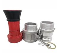 Fudeshe 2" Heavy-Duty Industrial Fire Hose Nozzle,Red Constant Flow Fog Nozzle,Fire Equipment Constant Flow Fog Nozzle