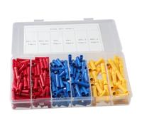 Fudeshe 300Pcs Electrical Crimp Terminals,Electrical Butt Connectors Kit,Insulated Electrical Straight Wire Terminal Connectors,Cold Pressed Wiring Intermediate Tubes