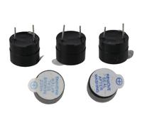 Fudeshe Continuous Sound Buzzer 5pcs ABS Plug-in 2 Terminals Piezo buzzer Buzzer Black Sound Buzzer