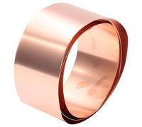 Fudeshe Copper Sheets,Copper Thin Foil Roll Sheet,50 x 1000mm Pure Copper Foil Sheet Roll Copper Strip,Ultra-thin Practical Double Sided Metal Foil Plate(0.4 x 50 x 1000mm)