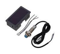 Fudeshe Digital LED Tachometer,Red Mini 4 Digit NPN Hall Proximity Switch Sensor Durable AC 110V-230V RPM Speed Measure Meter Lathes, Conveyor Belts