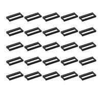 Fudeshe DIP IC Chip Socket Adaptor 25pcs 32 Flat Pins Durable Black Socket Adaptor Soldering 2.54mm Pitch