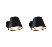 FUDESY Indoor Wall Light, Modern Outside Down Light, IP44 Waterproof Wall Sconce, Black Polypropylene Plastic Pefect for Bedroom Bathroom Living Room Hallway Kitchen Corridor Stairs