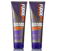 Fudge DOUBLE Clean Blonde Damage Rewind Purple Violet Toning & Repair Shampoo 250ml