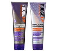 Fudge DUO Clean Blonde Damage Rewind Purple Violet Toning & Repair Shampoo 250ml and Conditioner 250ml