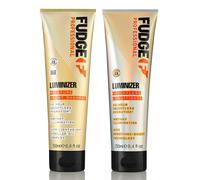 FUDGE Luminizer Moisture-Boosting Shine-Enhancing Strengthening Shampoo 250ml & Conditioner 250ml Duo in Clear Fudge Clear