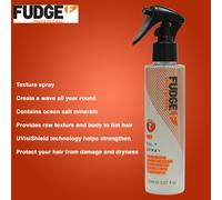 Fudge Professional Salt Spray, Texturizing Sea Salt Spray, Volume and Flexible Hold for Men and for Women, With UV Shield Protection, 150 ml