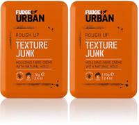 Fudge Urban Texture Junk, Texturizing Hair Cream, Flexible Medium Hold Hair Styling Product, Mouldable Clay with Natural Hold, Hair Cream for Men, 70 g (Pack of 2)