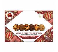 Fudge's Mixed Florentine Selection, Belgian Milk, Dark and Blonde Chocolate with Almonds, Cranberries and Sultanas in Caramel, 228g Gift Box