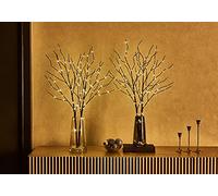 Fudios Branch Lights Battery Operated with Timer 32IN 100 LED , Fake Willow Branches with Fairy Lights for Vase, Lighted Twig Tree Branches Indoor Outdoor Christmas Party Home Decor 2 Set