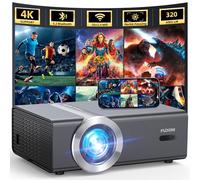 FUDONI 320ANSI True Native 1080P Projector, Electric Focus Auto Keystone