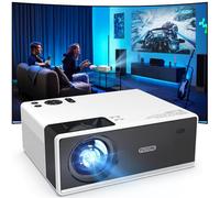 FUDONI 4K WiFi Bluetooth Projector, Outdoor Portable HD 1080P Max 300" Display, Movie Video Home Theater Compatible w/HDMI/USB/Phone/Laptop/TV Stick